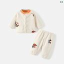 子供用パジャマ 上下セット 男女兼用 ベビー 加絨 雲朵絨 暖かい 厚手 秋冬 春秋 ピンク いちご柄 緑 くま柄 小犬 パンダ 紫 さくらんぼ柄...