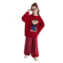 子供用パジャマ 秋冬 女の子 加厚 保温 フリース 部屋着 ルームウェア セットアップ 中学生 高校生 ストライプ柄 かわいい 暖かい ポリエステル 120cm...