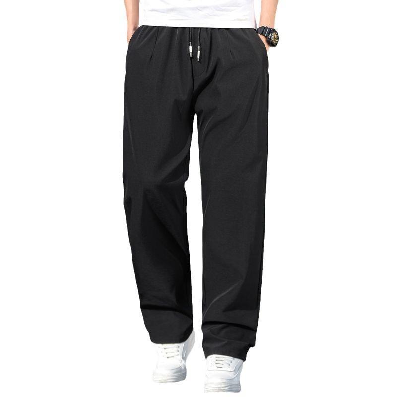 カジュアルパンツ 男性用 大きいサイズ ゆったり ストレート 高 elastic ウエストゴム スラックス 918 ブラック グレー ブルー 大 elastic 秋冬