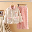 子供用パジャマ 女の子 男の子 フランネル ルームウェア 上下セット 幼児 小学生 中学生 秋冬 厚手 暖かい 寝巻き 部屋着 かわいい ピンク パープル ブル...