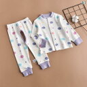 ベビー服 コットン製カーディガン 上下セット 長袖パジャマ 春秋用 赤ちゃん 幼児 肌着 ズボン 綿95% 保温性 70 80 90 100 110サイズ かわ...