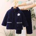 子供用パジャマ 秋冬 女の子 三層 珊瑚フリース 厚手 フランネル 中大 キッズ ベビー ホームウェア 上下セット 部屋着 あったか 保温 パープル ピンク系 ...