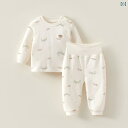 ベビー服 上下セット 冬用 あったか綿100% 新生児 肌着 パジャマ 厚手 赤ちゃん 男の子 女の子 かわいい アニマル柄 73CM 80cm 90cm 10...