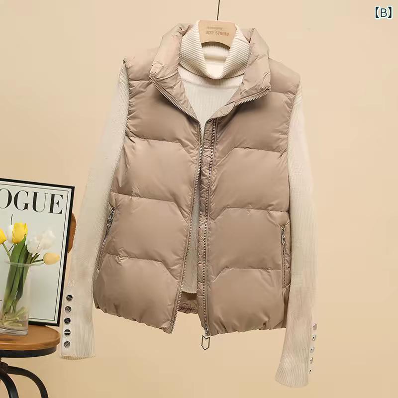 ダウンベスト レディース ファッション 冬物 防寒 あったか カジュアル ゆったり ショート丈 アウター ..