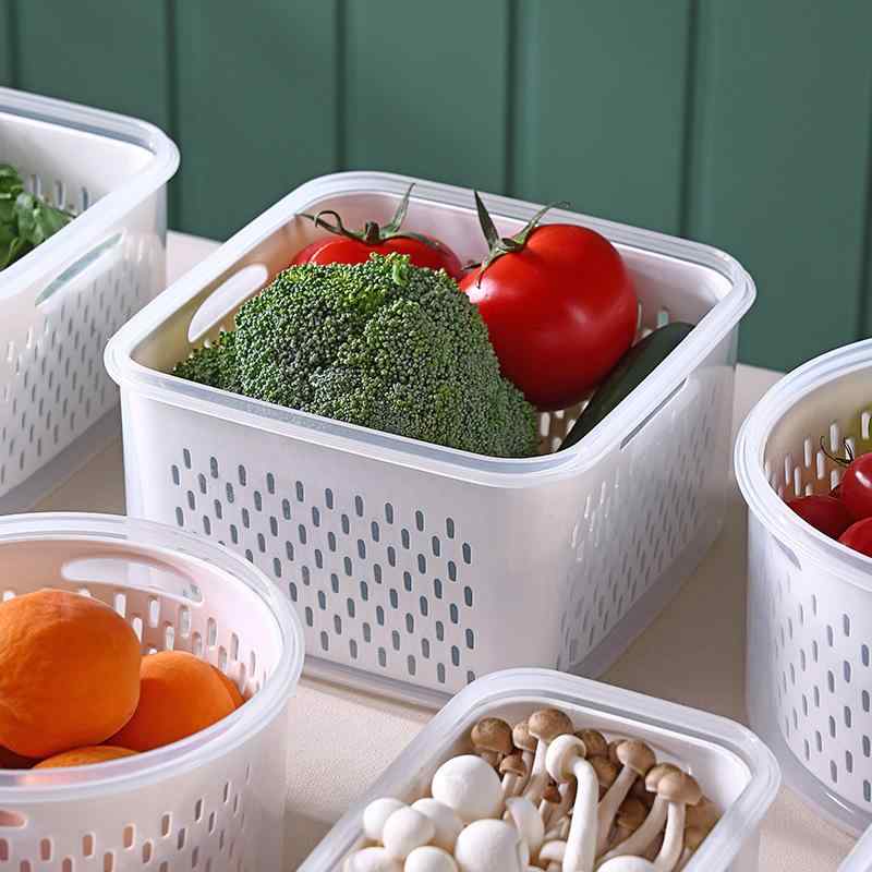 保存容器 フードケース 密閉 контейнер 水切り 大容量 ふた付き 持ち手付き 冷蔵庫収納 野菜 フルーツ