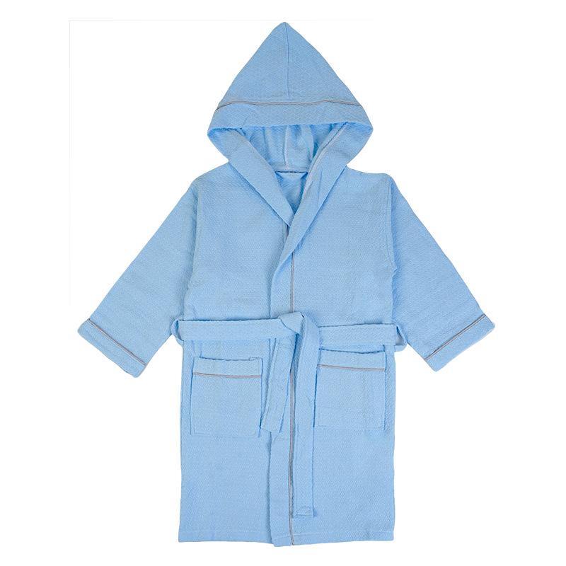 浴衣 子供用 春 綿100% タオル地 吸水速乾 柔らかい 無地 キッズ 男の子 女の子 ホテル 温泉 バスロー..