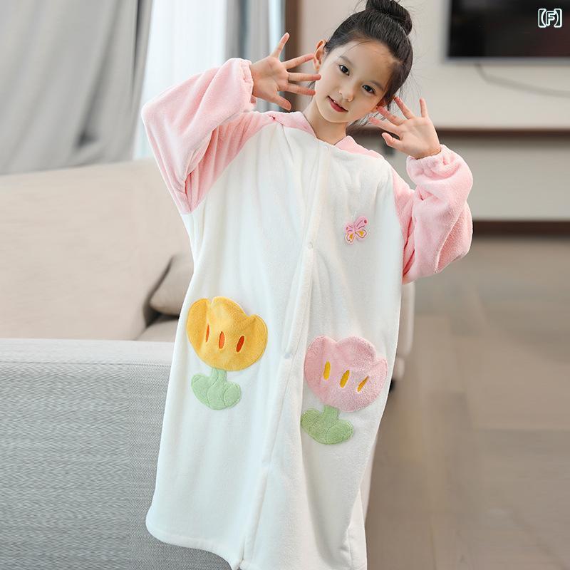 バスローブ レディース メンズ キッズ 子供 長袖 コーラルベルベット 吸水性 親子 お風呂上がり ルーム..