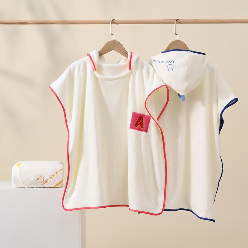 ベビー キッズ バスローブ 綿100％ 吸水速乾 柔らかい フード付き バスタオル ポンチョ 恐竜柄 ピンク..