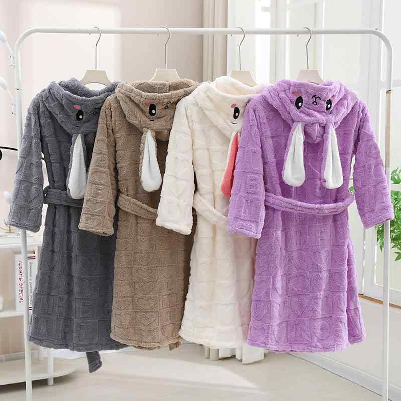 バスローブ キッズ 子供 男女兼用 フード付き 珊瑚フリース 吸水速乾 柔らかい 厚手 春秋 バスローブ ..