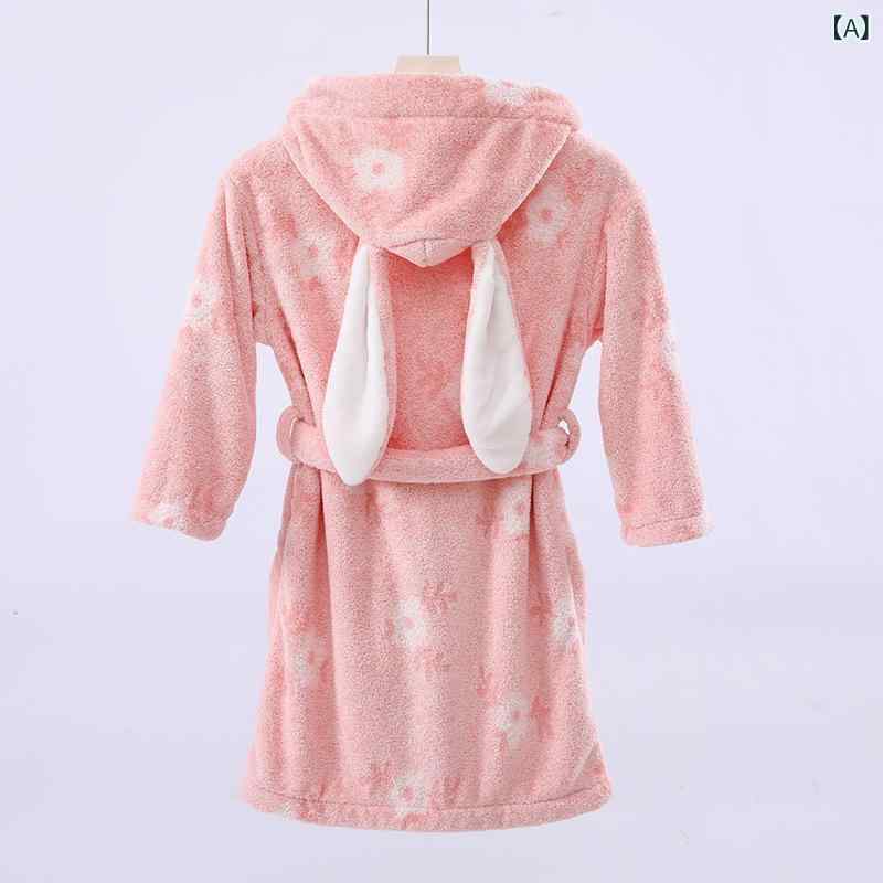 ベビー キッズ バスローブ 泡泡绒 珊瑚绒 吸水速乾 子供用 部屋着 75*86cm ピンク系 イエロー系 グレー..