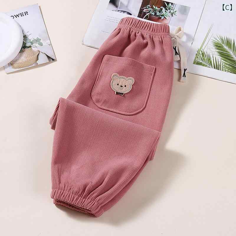 パンツ キッズ 男女兼用 子供服 コーデュロイ ロングパンツ カジュアルパンツ A類 中厚手 ウエストゴム 無地 春秋冬 90cm 100cm 110cm 120cm 130cm 140cm 150cm