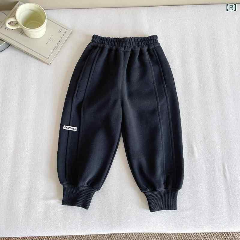 子供用パンツ キッズ スウェットパンツ ボーイズ ガールズ 裾絞り ロングパンツ コットン混紡 無地 灰色 黒色 90cm 100cm 110cm 120cm 130cm 140cm 150cm