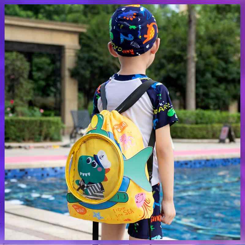 スイムバッグ キッズ 男女兼用 子供用 カートゥーン 防水 乾湿分離 収納バッグ スポーツ 旅行 ユニコー..
