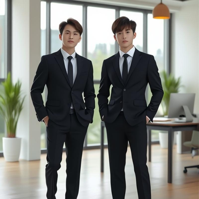 スーツ メンズ スリム ビジネス 男性用 春秋 上下セット 韓国風 カジュアル 白 黒 赤 紺