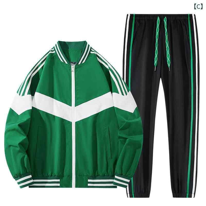 メンズ スウェット セットアップ パーカー &amp; パンツ 上下セット ファッション カジュアル スポーティ 秋物 ポリエステル ホワイト ブラック グリーン