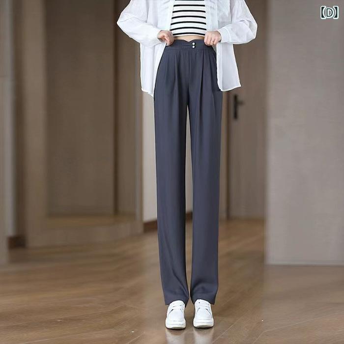 パンツ レディース ワイドパンツ ポリエステル 高見え 美脚 ロングパンツ ゆったり 伸縮性 ウエストゴム カジュアル 通勤 オフィス オフィスカジュアル きれいめ 薄手 春夏 ホワイト ブラック コーヒー 灰ブルー