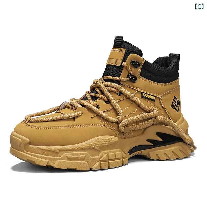 スニーカー メンズ 男性用 厚底 カジュアルシューズ レースアップ 運動靴 皮革 履き 秋冬 滑り止め ク..