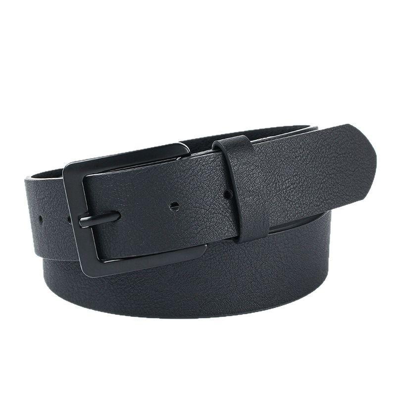 ベルト メンズ 男性用 PUレザー ビジネス カジュアル レトロ アンティーク風 ヴィンテージ風 ブラック ダークブラウン 細め 合金 ピンバックル 100cm 110cm 120cm 130cm