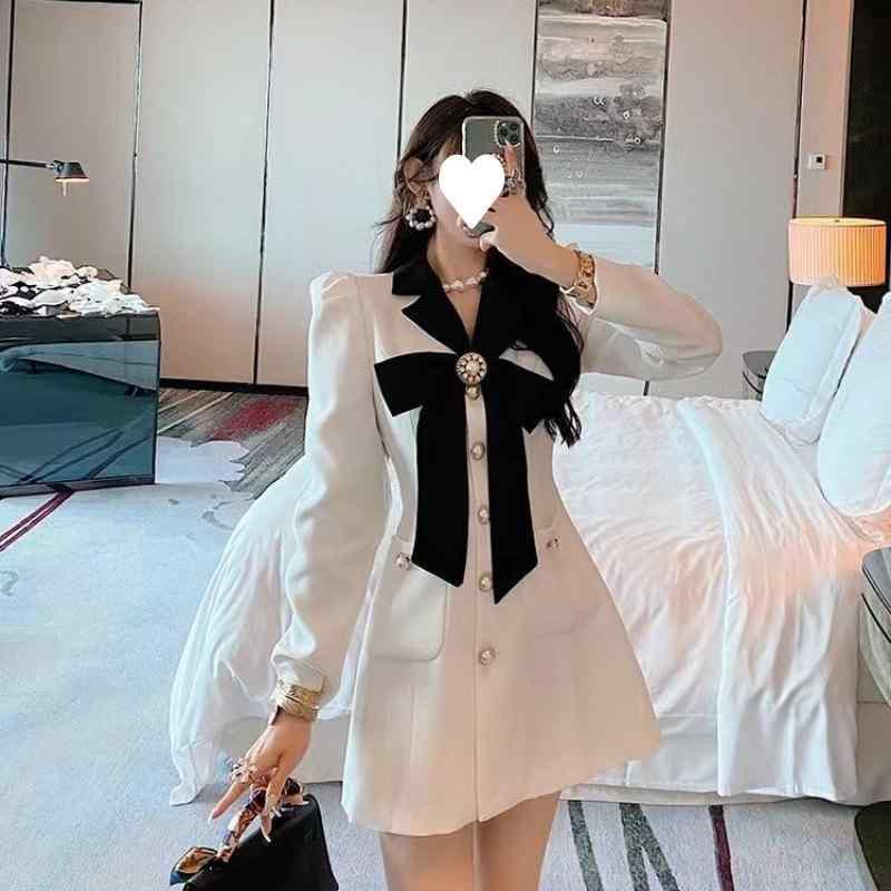 ワンピース レディース 韓国風 麻 長袖 Aライン ミニ丈 白 黒 無地 ショート丈ワンピース 春秋 高襟 フリル袖 スリム 細見え スタイル