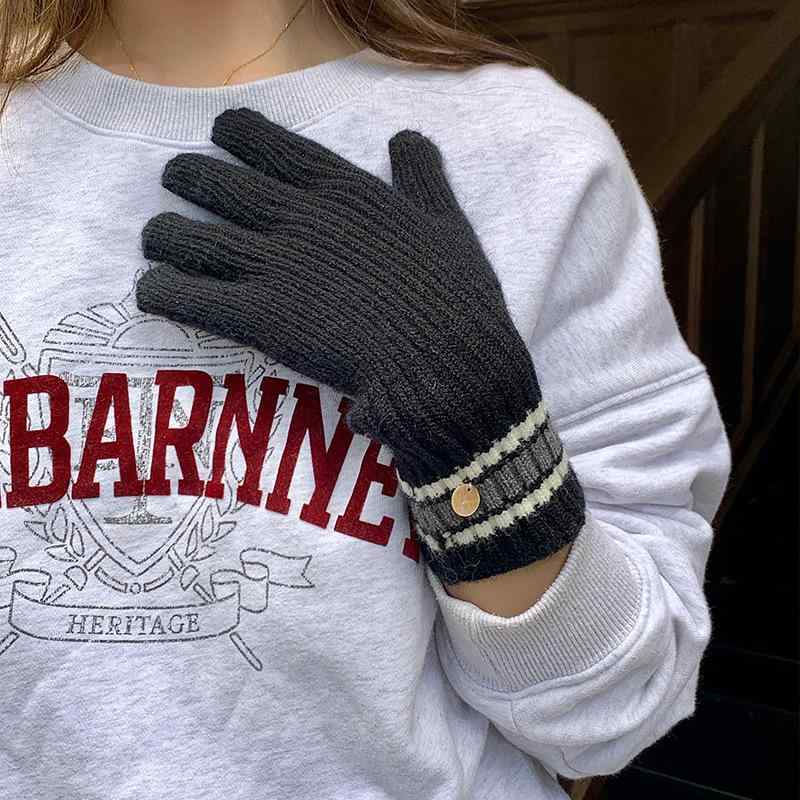 手袋 レディース かわいい ニット手袋 秋冬 防寒 暖かい スマートフォン対応 黒 グレー コーヒー色