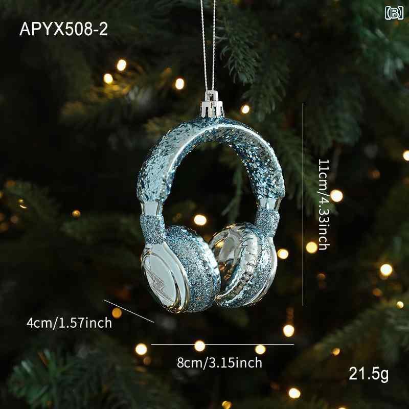 クリスマス オーナメント 飾り プラスチック製 ブルー ラメ 雪の結晶 星型 五芒星 鹿 トナカイ ペンギ..