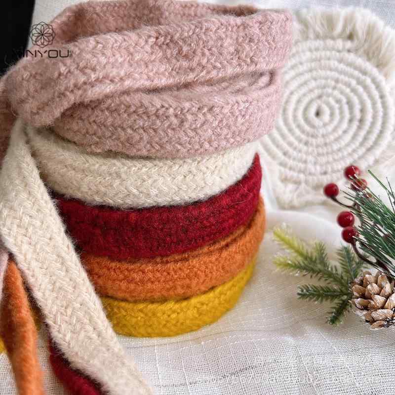 リボン 2cm 編み込み 毛糸 花束 ギフト ボックス 装飾 クリスマス(3)