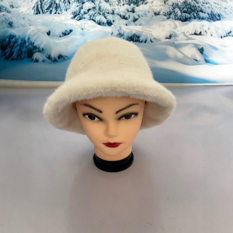 帽子 レディース 婦人用 バケットハット ふわふわ あったか 防寒 秋冬 コーヒーカラー ピンク系 アプリ..