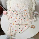 子供用ルームウェア 上下セット 女の子 薄手 パジャマ 部屋着 かわいい 桃 うさぎ 花柄 クマ シカ ネコ 犬柄 ポリエステル 綿 春夏