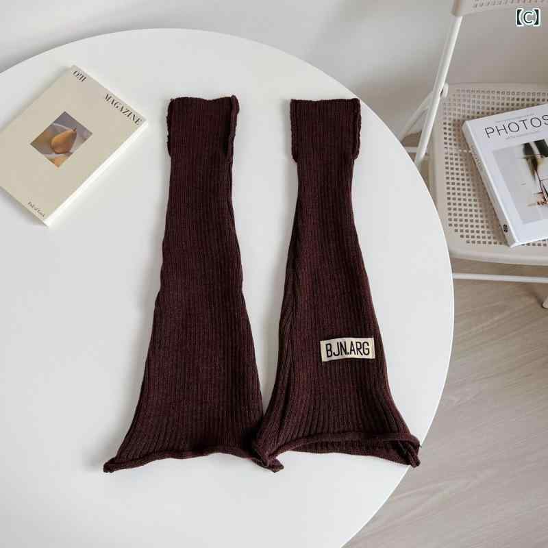 レッグウォーマー レディース 秋冬 韓国風 ルーズ 厚手 ニット 保温 ミドル丈 レッグカバー レトロ オ..