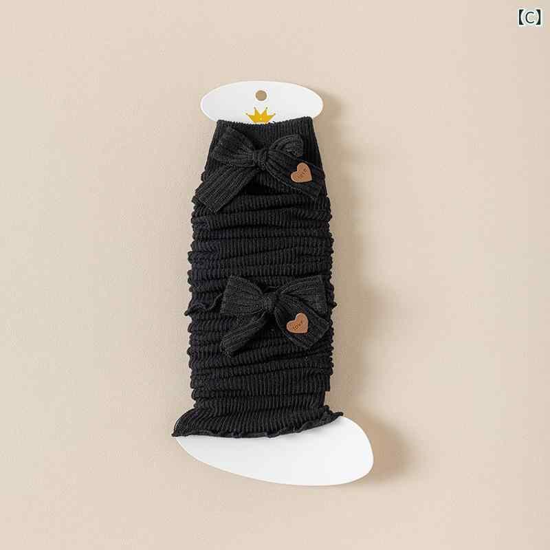 靴下 ガールズ 子供 精梳綿 ソックス 蝶結び レッグウォーマー 秋冬 長い ハイソックス 3歳 4歳 5歳 6歳 7歳 8歳 9歳 10歳 11歳 12歳