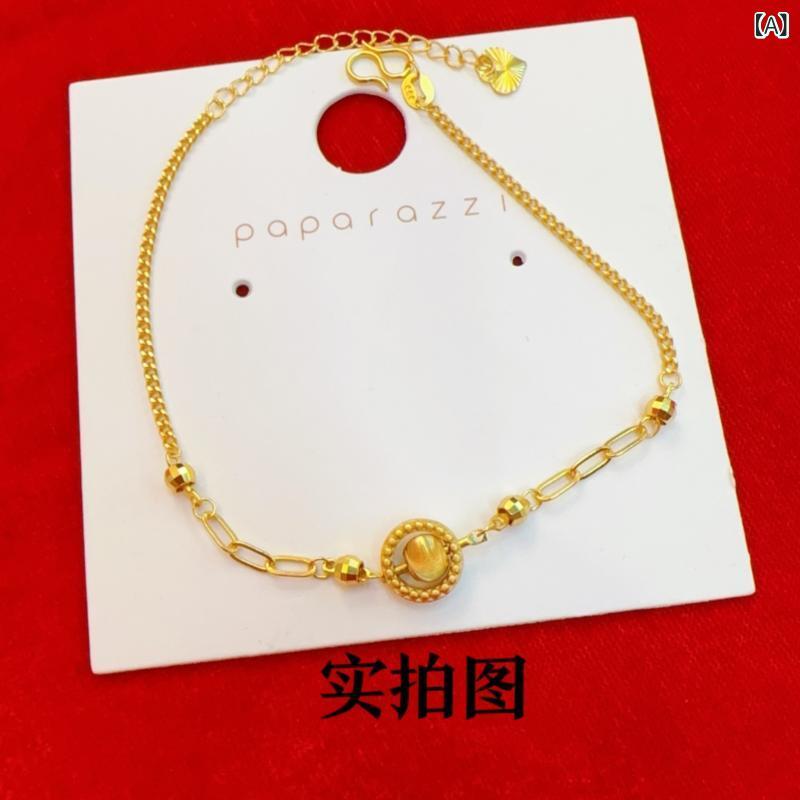 ブレスレット レディース 猫目石 幾何学模様 金メッキ 真鍮製 ファッション 腕飾り おしゃれ 手作り ハ..