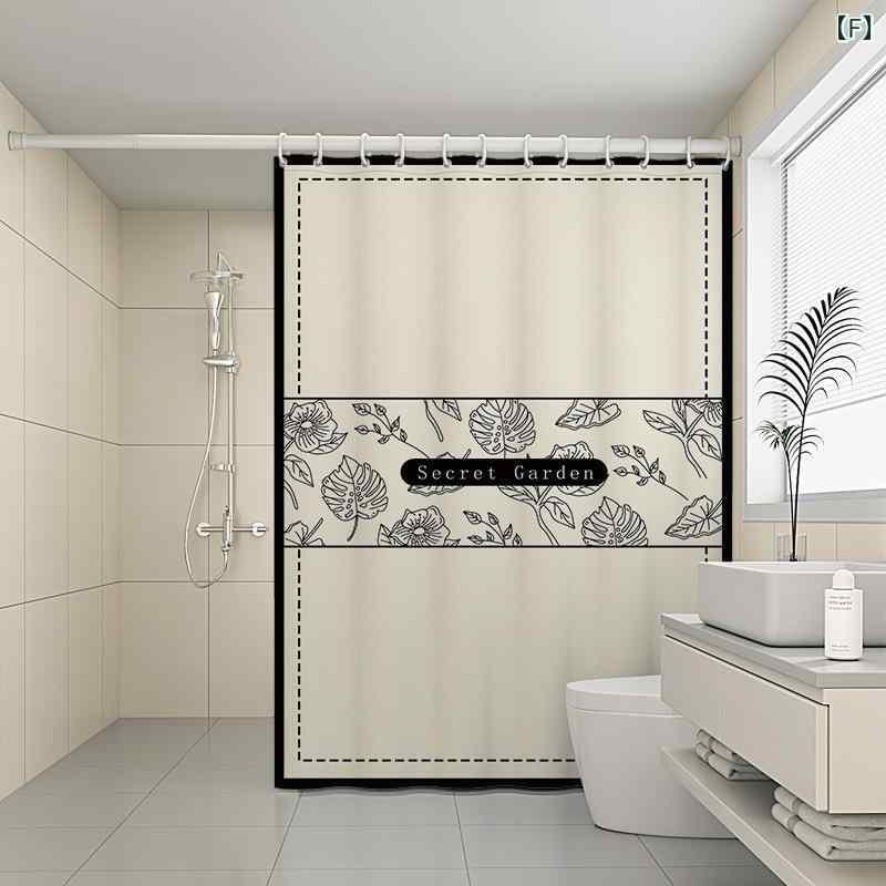 カーテン 防水 防カビ ポリエステル製 シャワーカーテン 浴室 間仕切り 目隠し 120cm 150cm 180cm