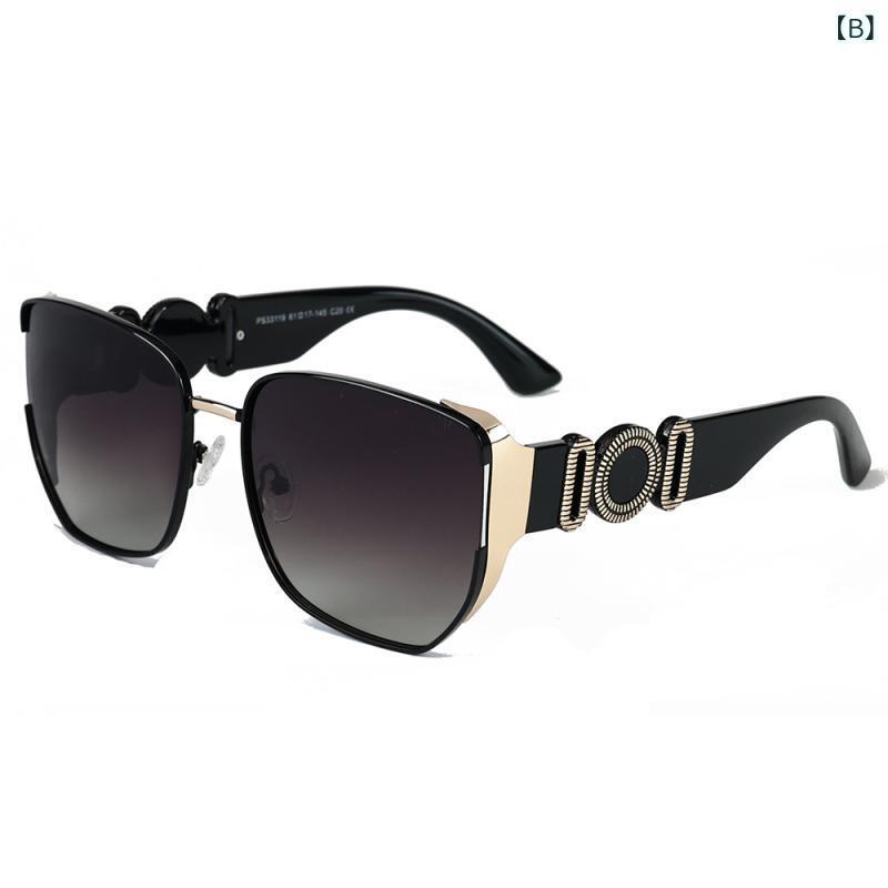 サングラス UV400 紫外線カット 偏光レンズ メタルフレーム 茶色 金色 レトロ 文芸風 運転 旅行 ドライブ 普段使い ヨーロッパ 南米 東南アジア