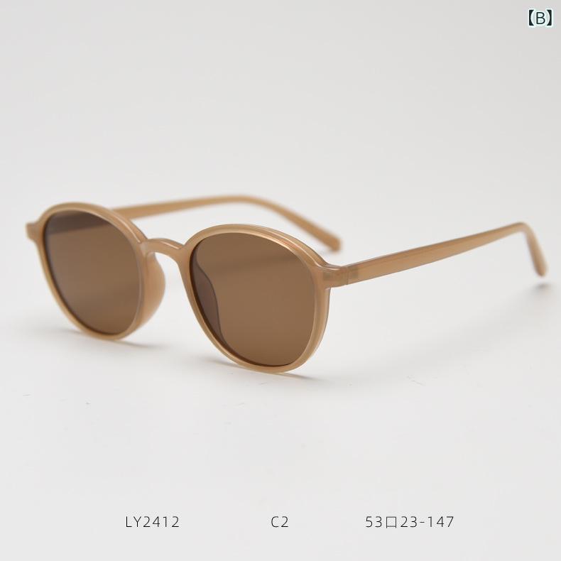 サングラス メンズ レディース 偏光レンズ TR90 楕円 フルフレーム 街拍 UV400カット 紫外線対策 運転用 釣り 旅行 ブラック グレー