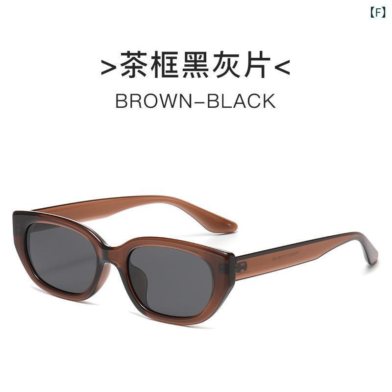 サングラス レディース 小顔効果 偏光レンズ UV400カット レトロ 猫目型 キャットアイ 緑 黒 グレー ピンク系