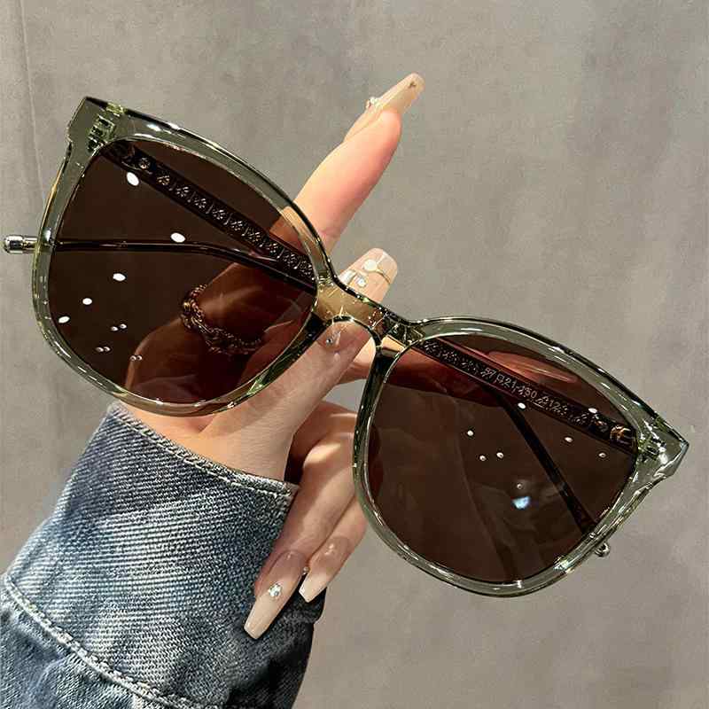 サングラス レディース ファッション UVカット 偏光レンズ 大きめフレーム 黒 ブラック 茶色 ピンク グレー オリーブ スクエア 軽量 TR90素材 紫外線対策 ドライブ 旅行