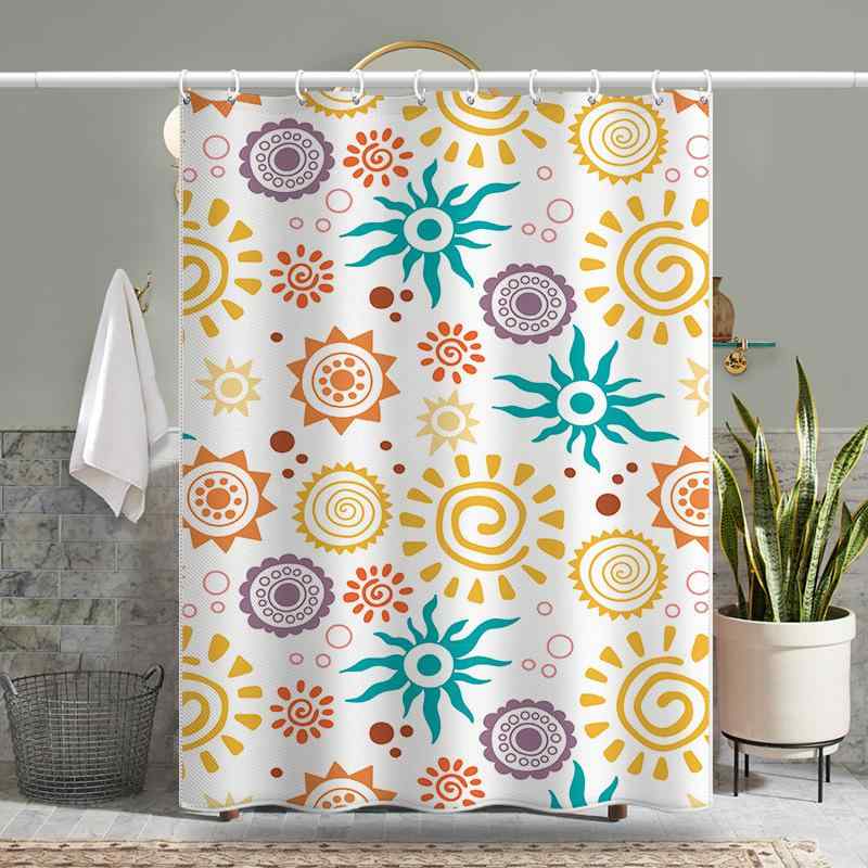 カフェカーテン 防水 防カビ ポリエステル生地 曼荼羅模様 ボヘミア風 ハーフカーテン レストラン キッ..