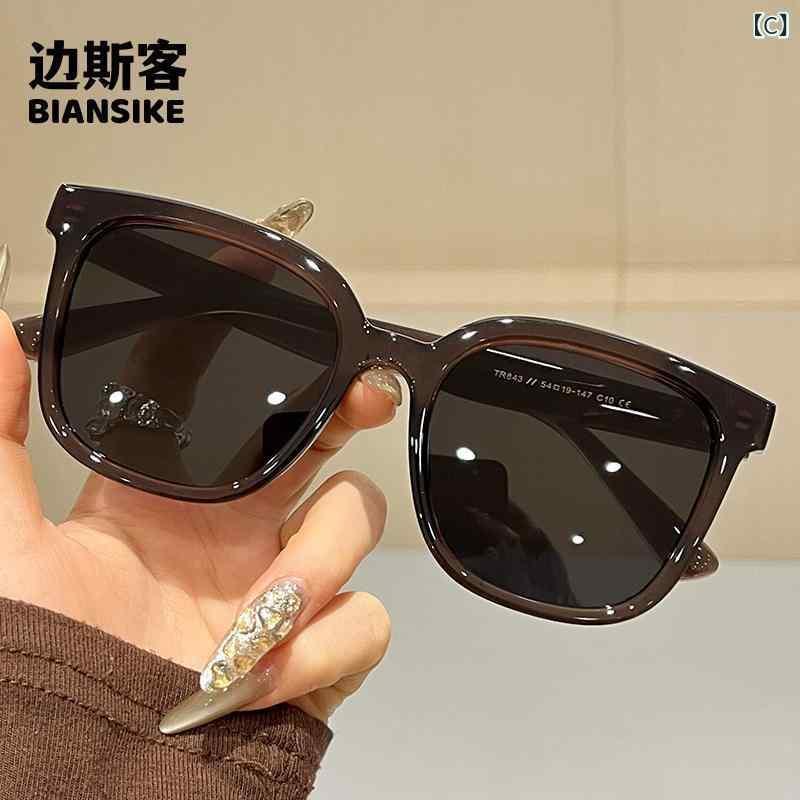 サングラス レディース メンズ 偏光レンズ UV400カット 紫外線対策 大きめフレーム ファッション ドライブ 釣り 旅行 スタイル ブラック系