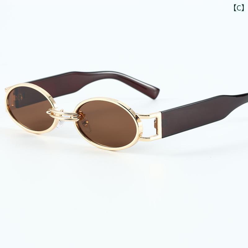 サングラス レディース レトロ 小さめフレーム UV400 紫外線対策 街歩き ビーチ バカンス 旅行 ドライブ エレガント スタイリッシュ ブラック ピンク系 ゴールド
