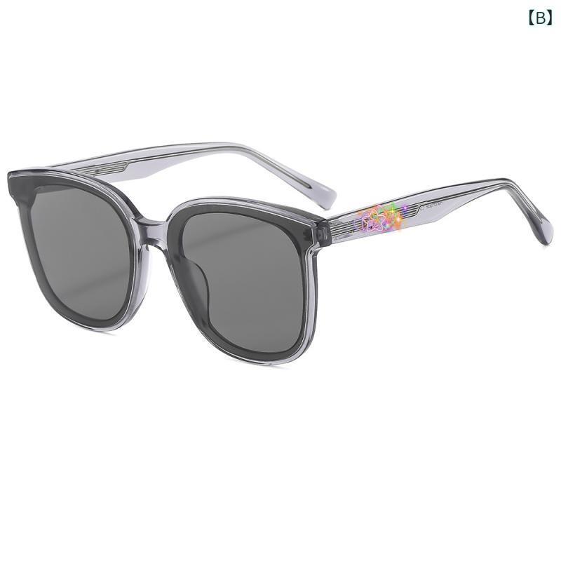 サングラス レディース 高品質 UV400 紫外線カット 遮光 ブラック グレー 黒ぶち 伊達メガネ ドライブ 旅行 サイクリング ファッション