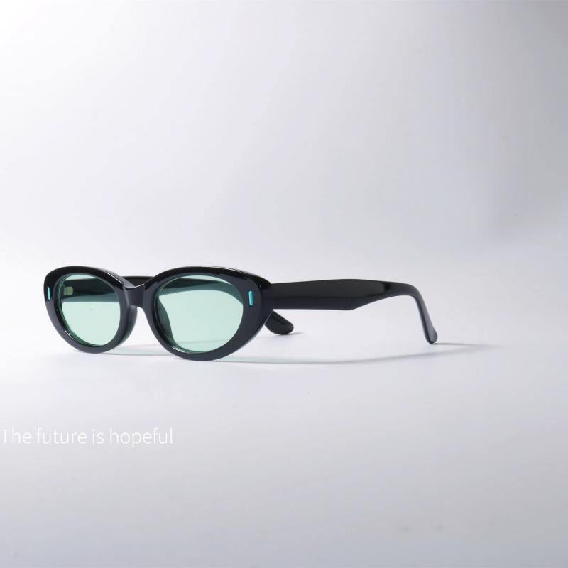 サングラス レディース 楕円形 猫目 ミントグリーン UVカット 大理石模様 近視対応 ブラック グレーレンズ ファッション おしゃれ かわいい きれいめ 上品 ドライブ 旅行