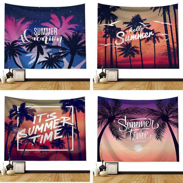 タペストリー 壁掛け 北欧風 ビーチタオル ココナッツ柄 ポリエステル製 幾何学模様 リビング 寝室 模..