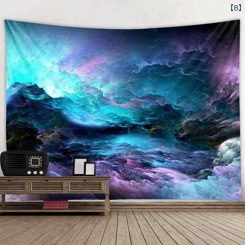 タペストリー ビーチタオル DIY カスタムプリント 3D デジタルプリント 星空 風景 ポリエステル 壁掛け..