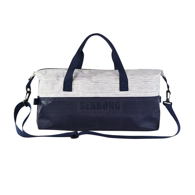 旅行バッグ 大容量 杜邦紙 20L以下 防水 手提げ 肩掛け 男女兼用 収納 撥水 無地 グレー(x1000)