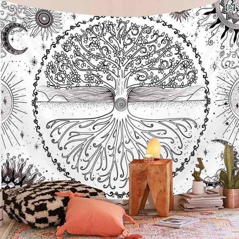 タペストリー 多元素組み合わせ 太陽シリーズ プリント柄 ホームデコレーション 壁掛け ビーチタオル ..