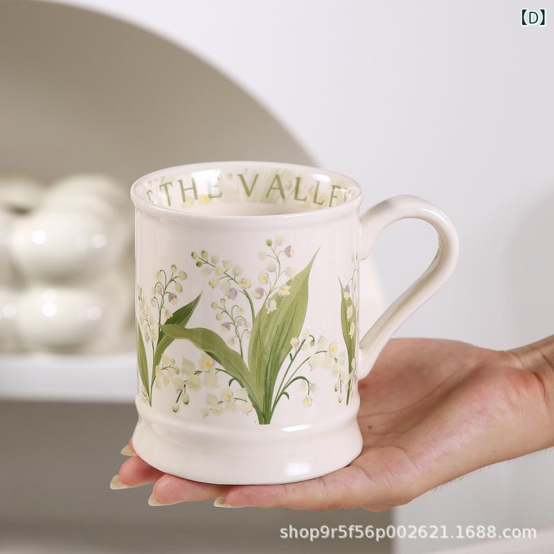 マグカップ ペア 花柄 陶器 コーヒーカップ 朝食 ギフト ピンク ブルー パープル 中国風