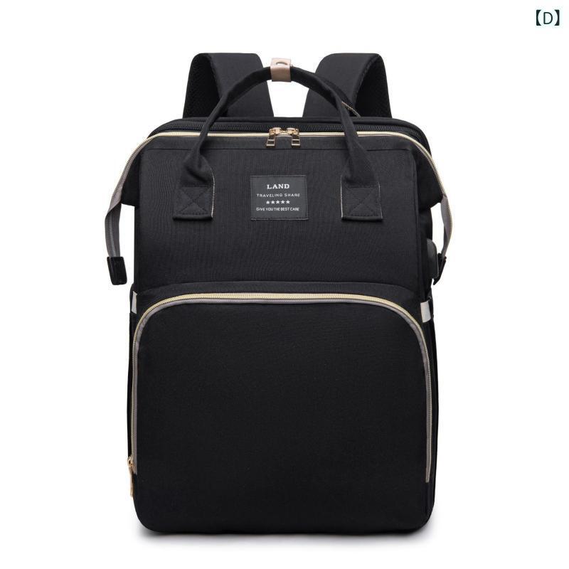 マザーズバッグ 大容量 リュックサック 折りたたみ式 ベビーベッド 多機能 ママバッグ 手提げ 灰色 緑 ..