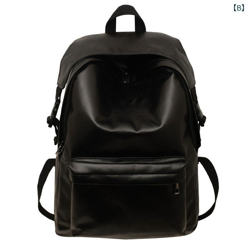 リュックサック メンズ レディース 大容量 PU レザー バックパック 無地 防水 中学生 高校生 大学生 ビ..