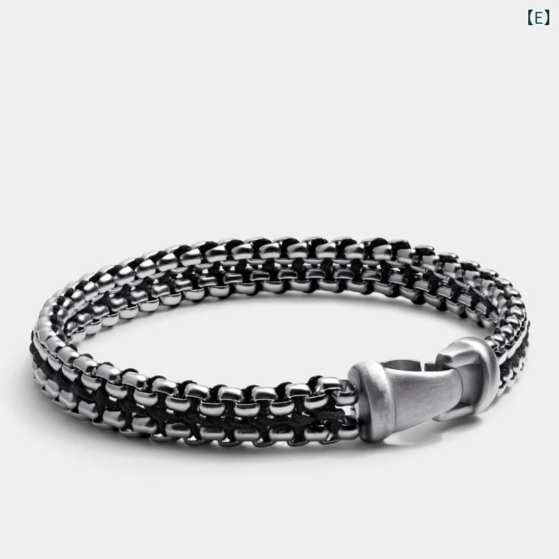 ブレスレット メンズ レディース ステンレス 幾何学模様 銀色 男女兼用 ユニセックス 個性派 水流 14cm 16cm 18cm 20cm 21cm