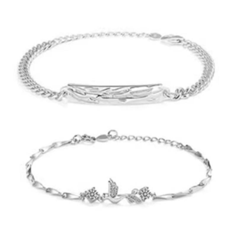 ブレスレット レディース メンズ S925 シルバー ユーカリの木 鳥 モチーフ ペア バングル エレガント